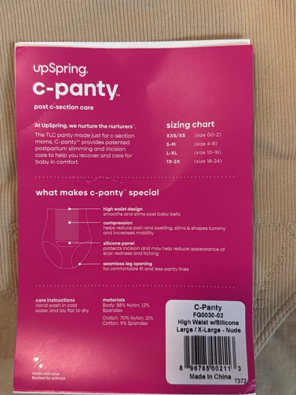 C-Panty Post C-Section Care Briefs in Beige - Picture 3 of 3